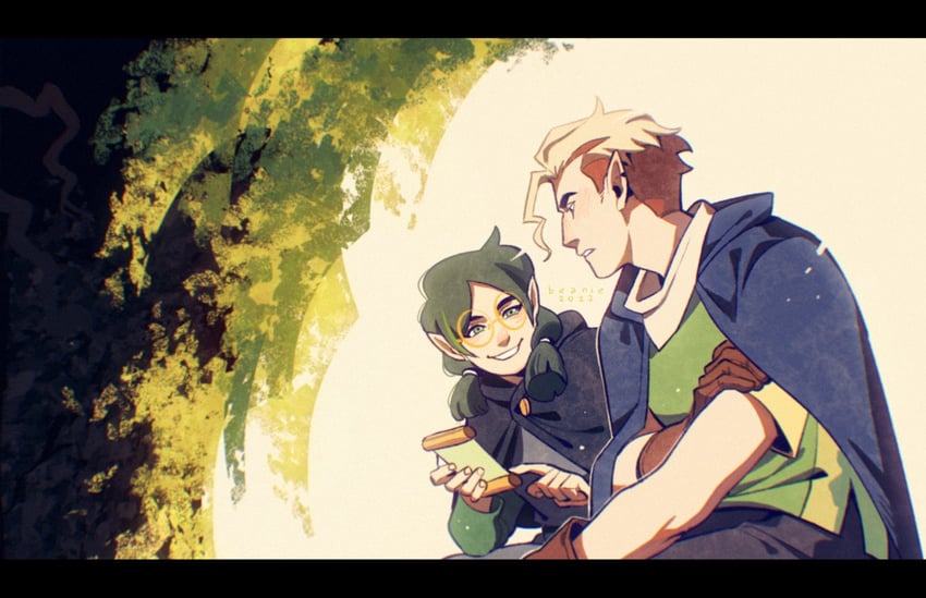 hunter and willow park (the owl house) drawn by beaniewinnie96