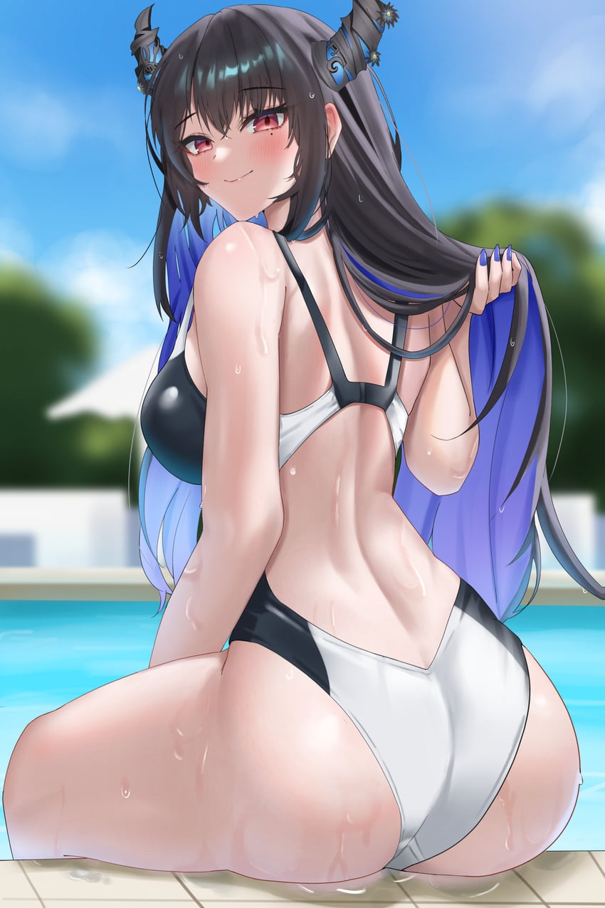nerissa ravencroft (hololive and 1 more) drawn by yobi_(ybpac18)