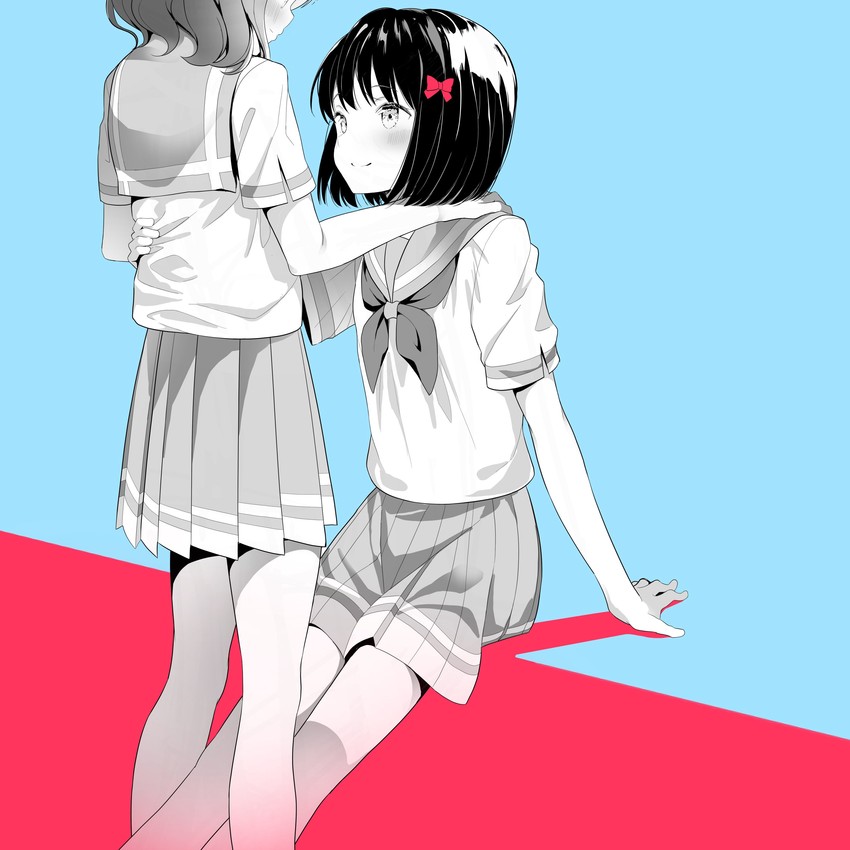 oumae kumiko and hisaishi kanade (hibike! euphonium and 1 more) drawn by shiratama_mochi