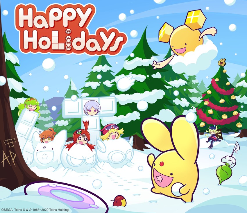 arle nadja, carbuncle, amitie, andou ringo, marle, and 3 more (puyopuyo and 4 more) drawn by mark_hughes