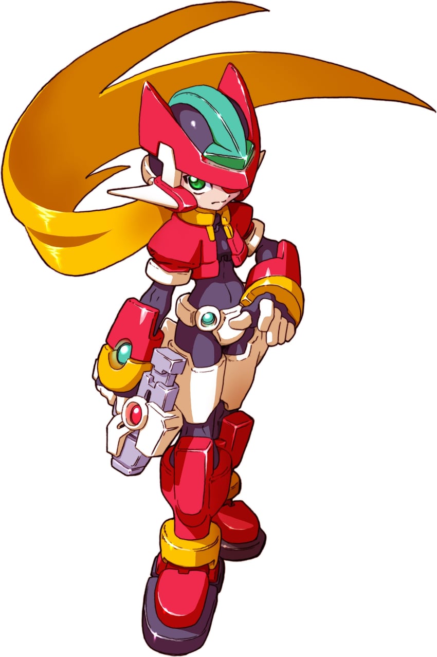 aile and model zx (mega man and 1 more) drawn by yabe_makoto