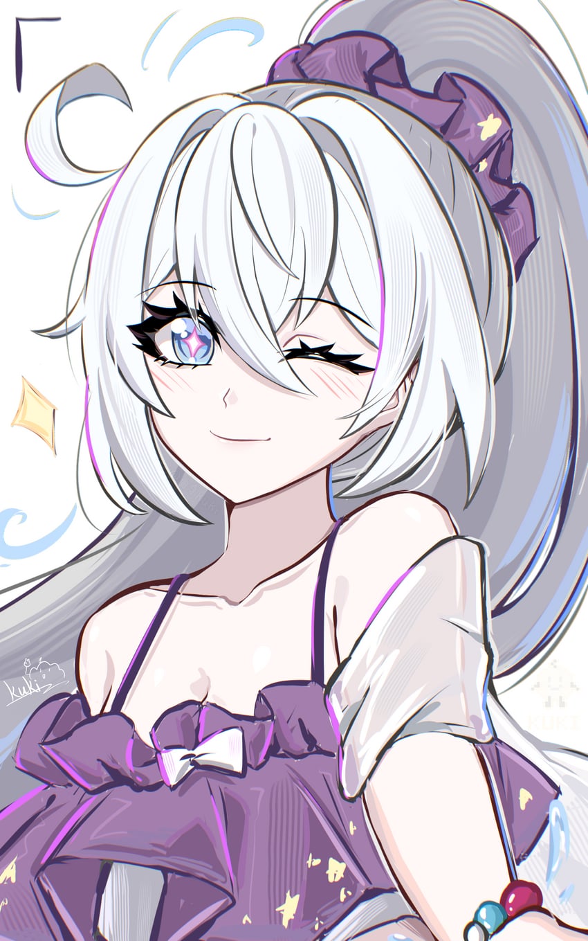 kiana kaslana (honkai and 1 more) drawn by cutescookie