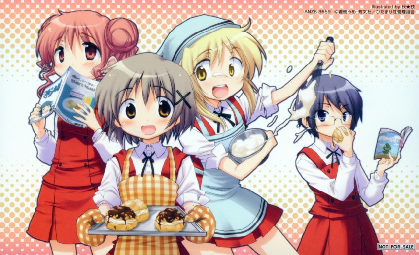 yuno, miyako, hiro, and sae (hidamari sketch) drawn by aki_eda