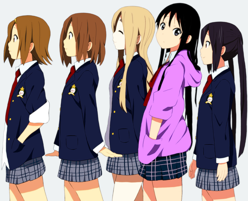 akiyama mio, nakano azusa, hirasawa yui, tainaka ritsu, and kotobuki tsumugi (k-on!) drawn by kaiman