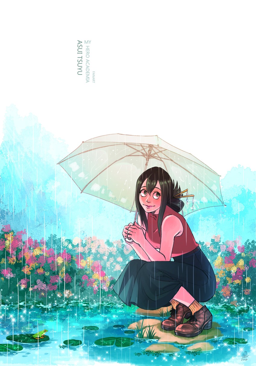 asui tsuyu (boku no hero academia) drawn by p-pigling