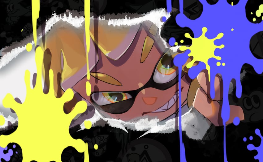 inkling player character, inkling girl, and agent 3 (splatoon and 1 more) drawn by koike3582