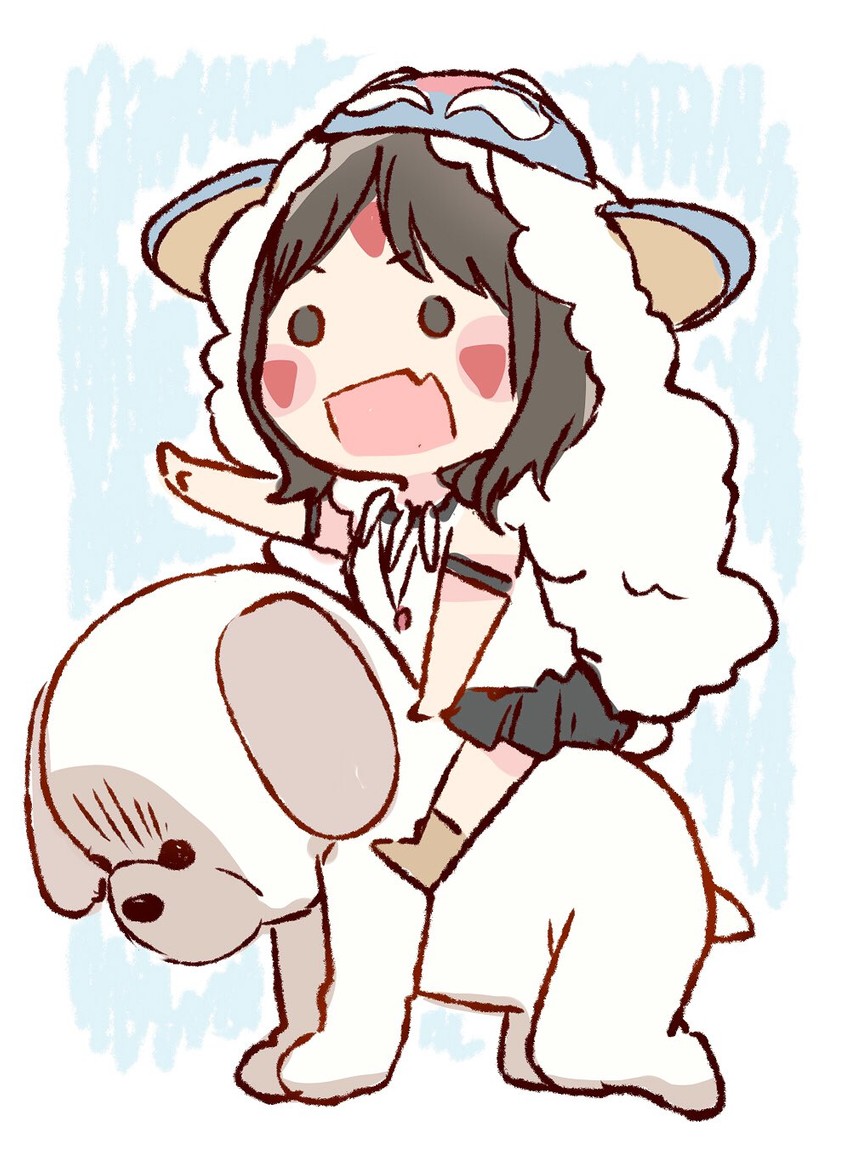 san and ooshima ryouka (real life and 2 more) drawn by taneda_yuuta