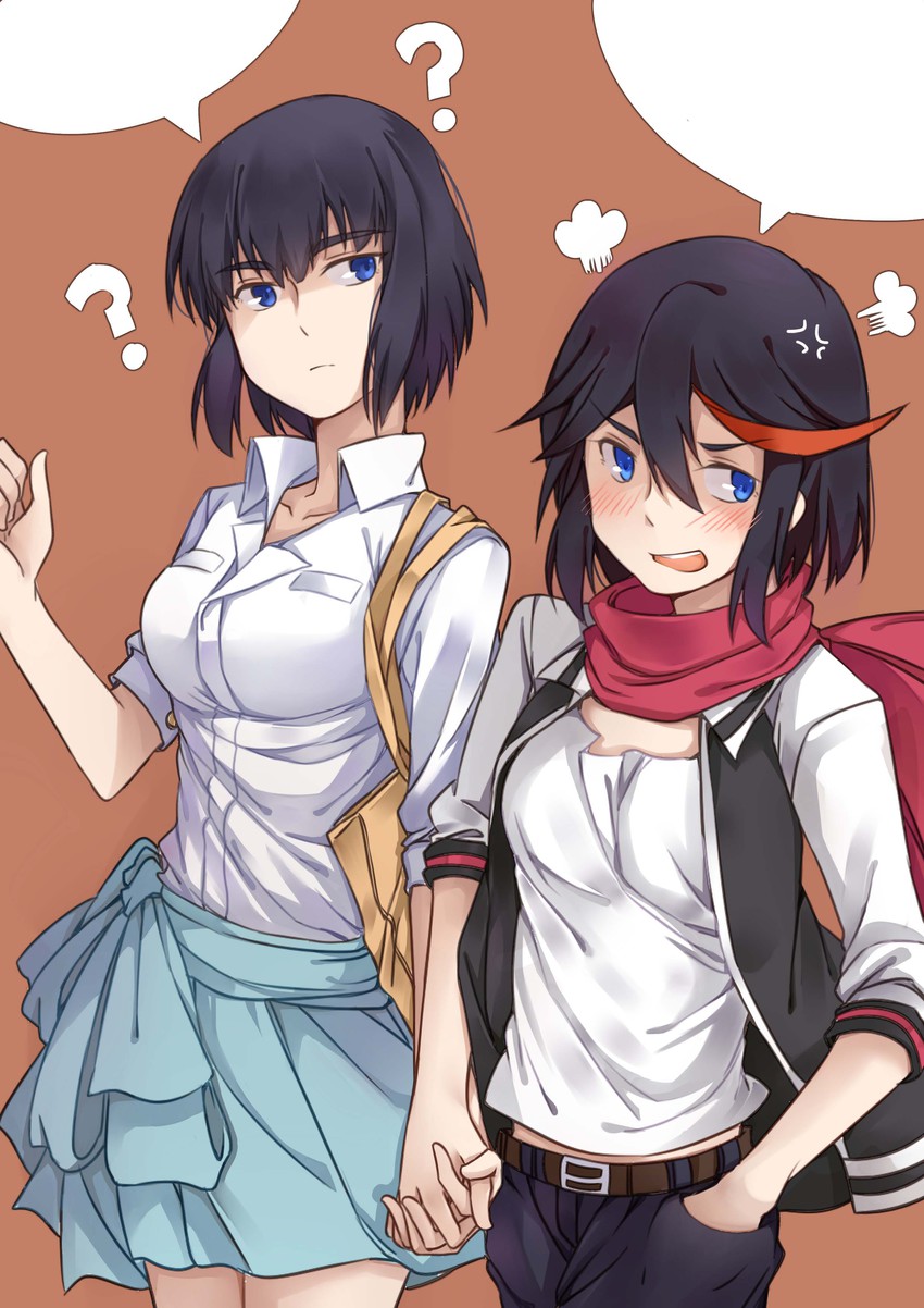 matoi ryuuko and kiryuuin satsuki (kill la kill) drawn by yorukun