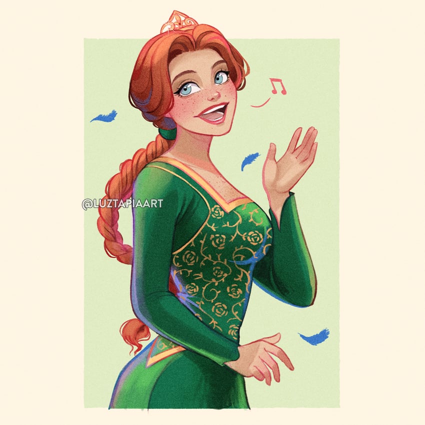 princess fiona (shrek and 1 more) drawn by luztapiaart