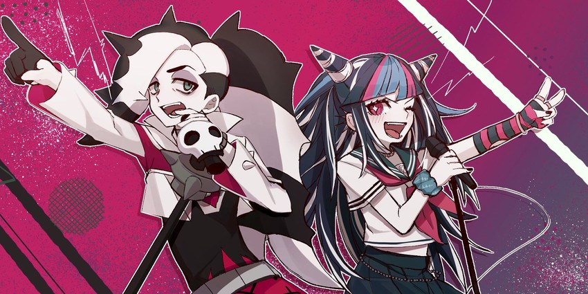 piers and mioda ibuki (pokemon and 3 more) drawn by raonal97