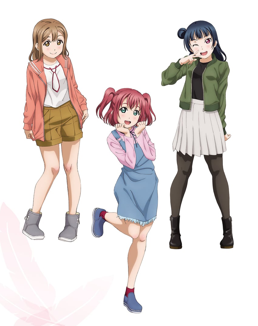 tsushima yoshiko, kunikida hanamaru, and kurosawa ruby (love live! and 1 more)