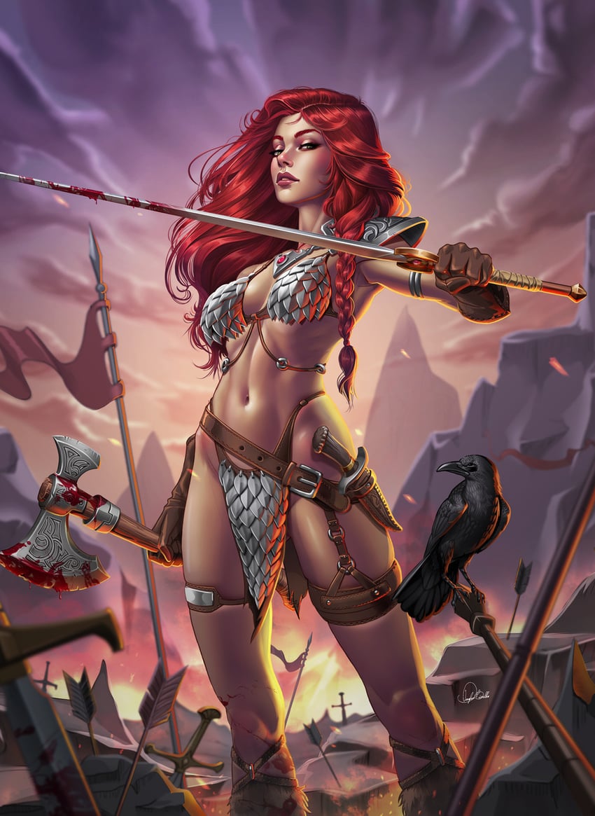 red sonja (red sonja) drawn by douglas_bicalho