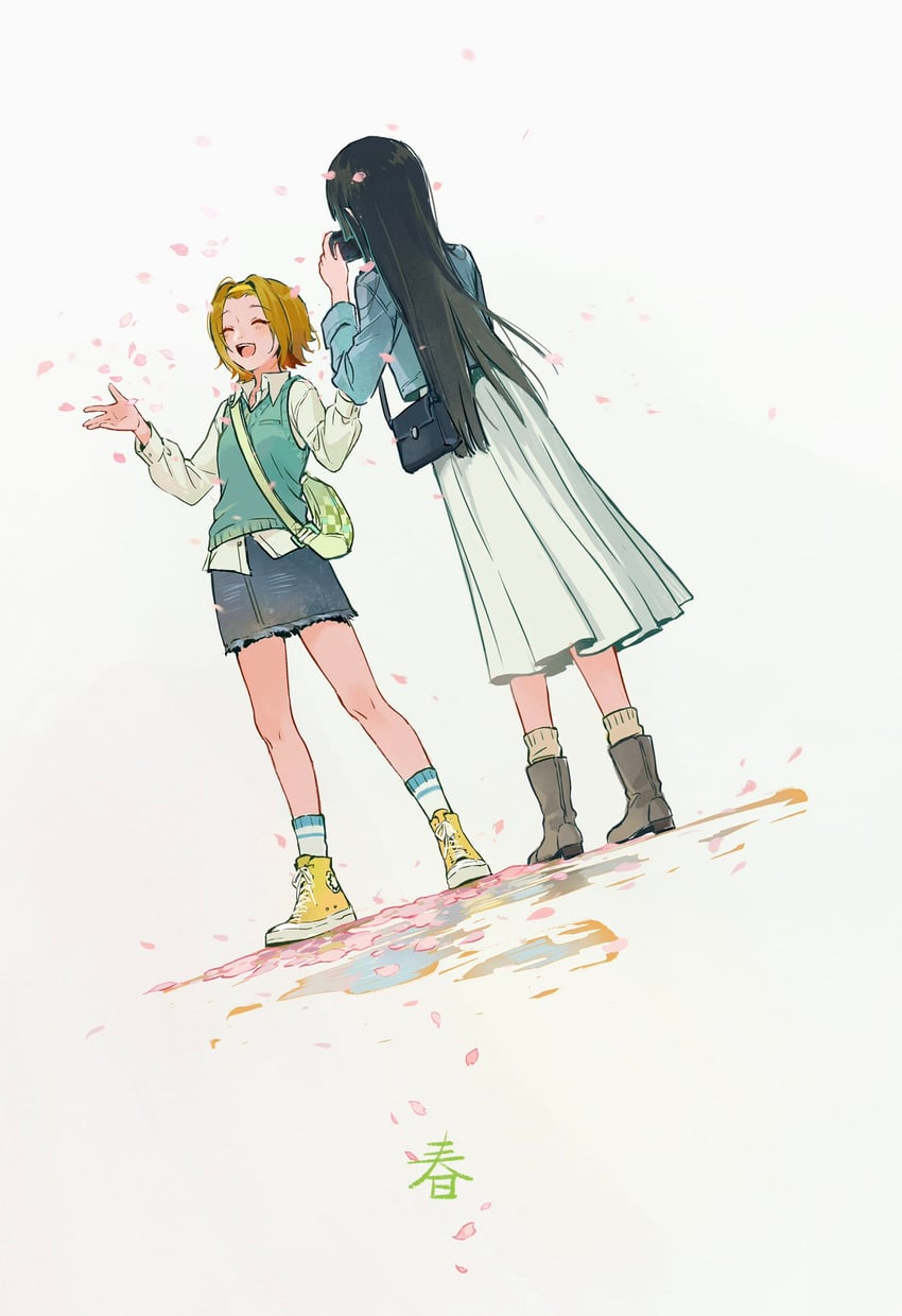 akiyama mio and tainaka ritsu (k-on!) drawn by sann_mingg