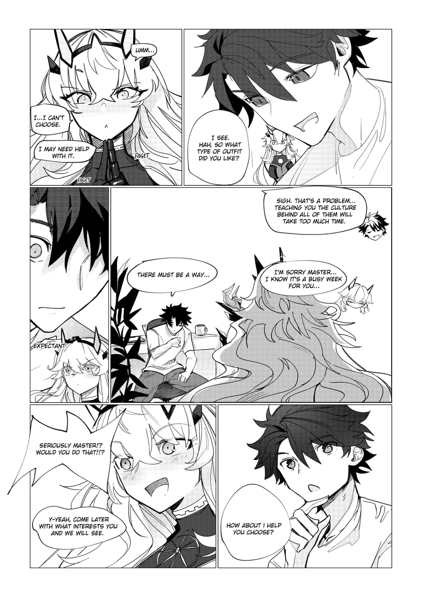 fujimaru ritsuka and barghest (fate and 1 more) drawn by obazzotto