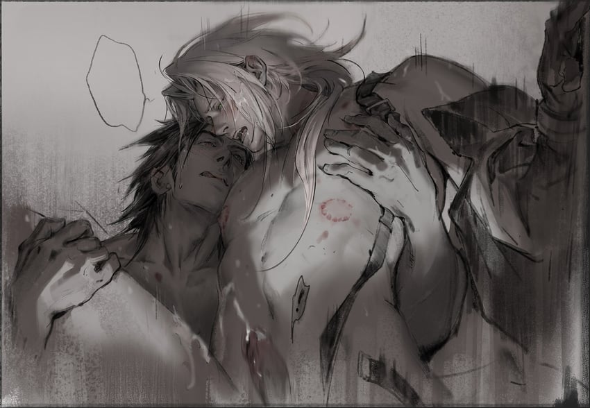 sephiroth and zack fair (final fantasy and 2 more) drawn by luluzhang998873