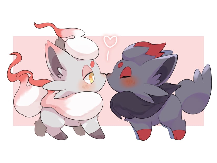 zorua and hisuian zorua (pokemon) drawn by em_ivy_akippoi