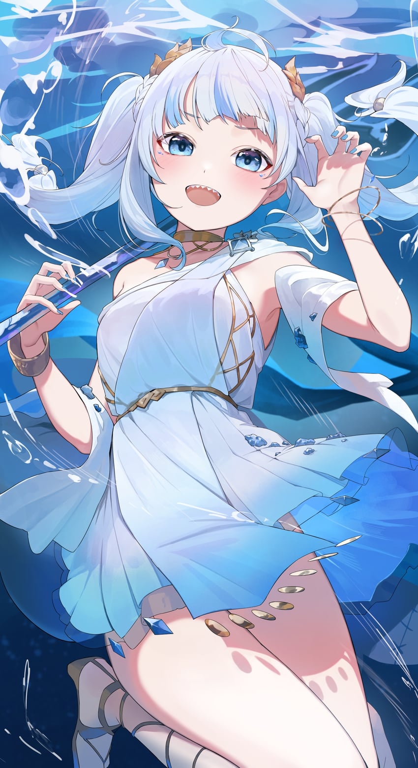 gawr gura (hololive and 1 more) drawn by uohara_shinji