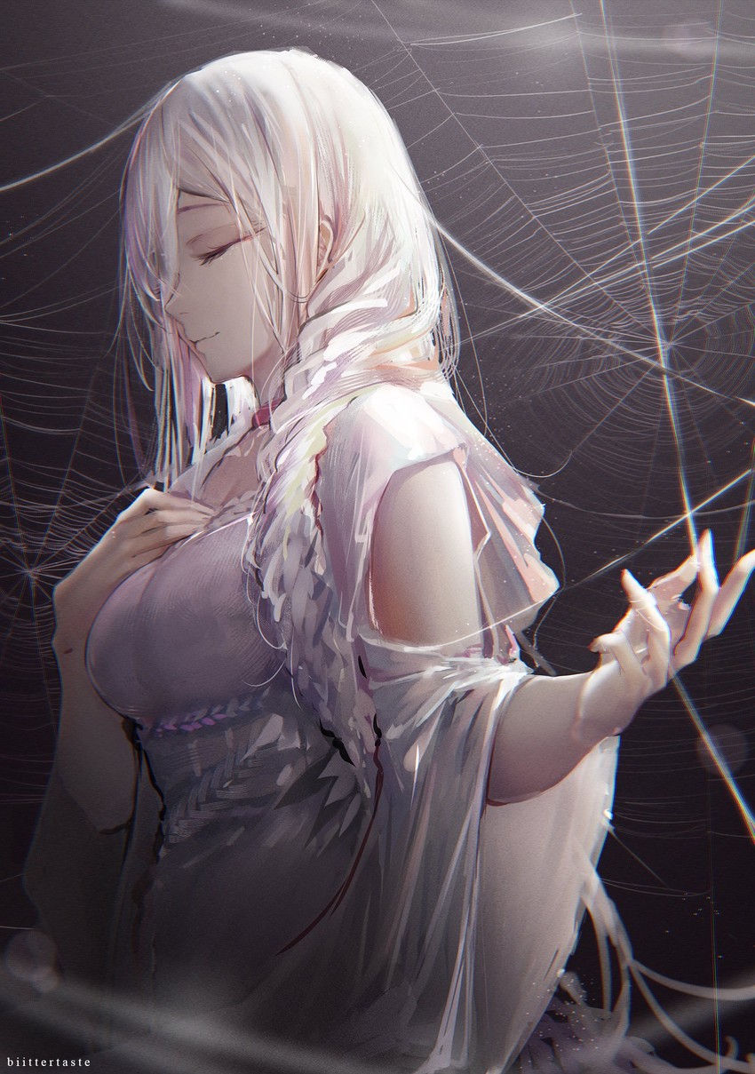 shiraori (kumo desu ga nani ka?) drawn by biittertaste