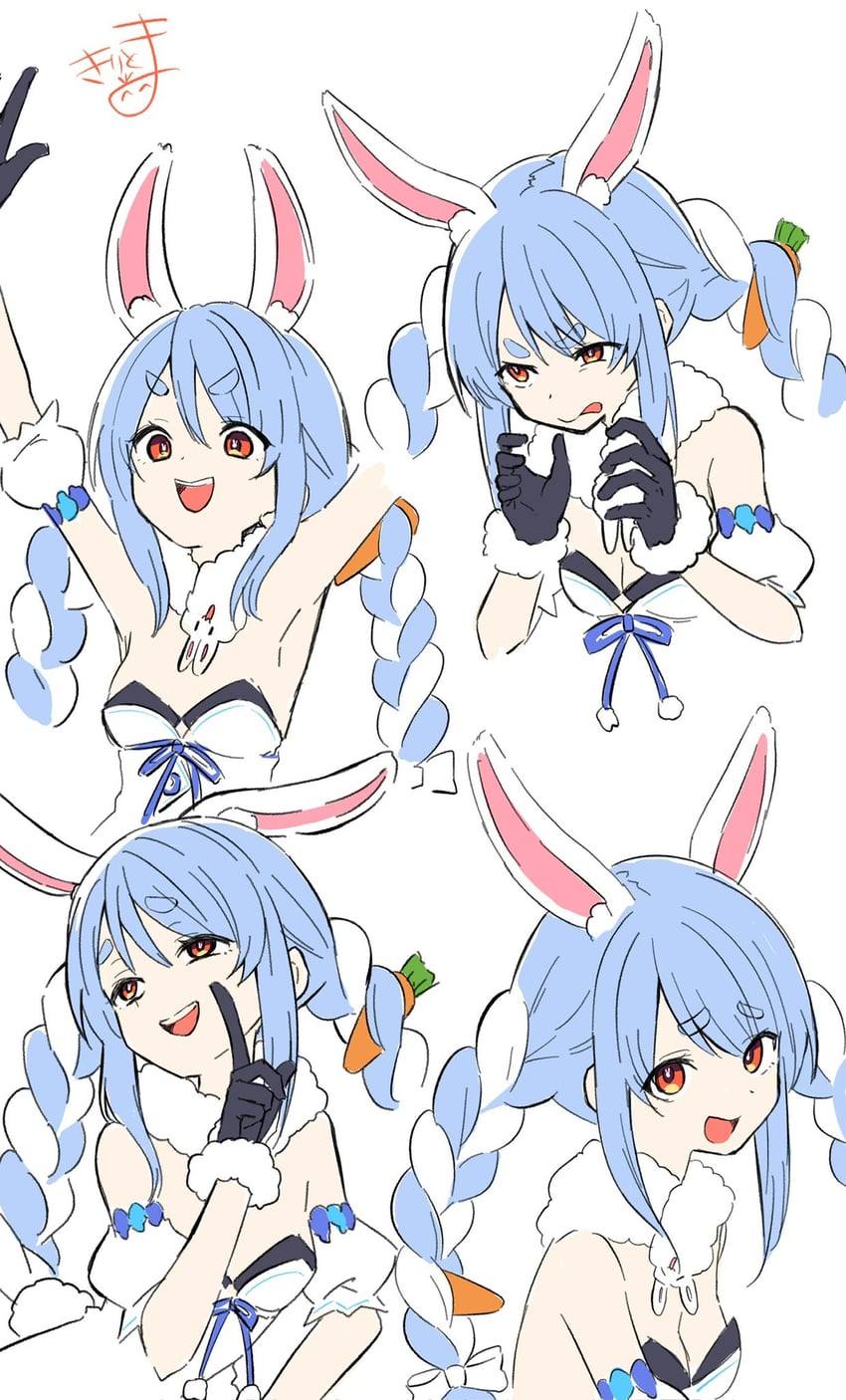 usada pekora and don-chan (hololive) drawn by kiritoma