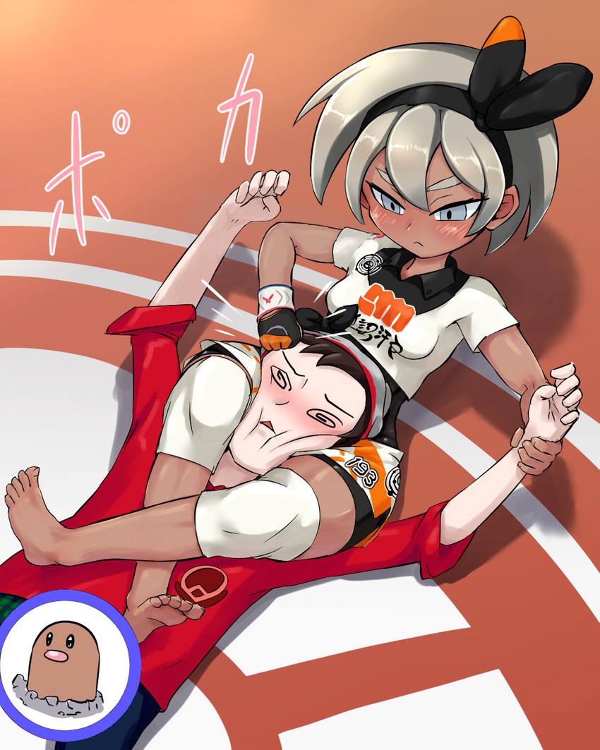 bea, victor, and diglett (pokemon and 1 more) drawn by vampire_(artist)
