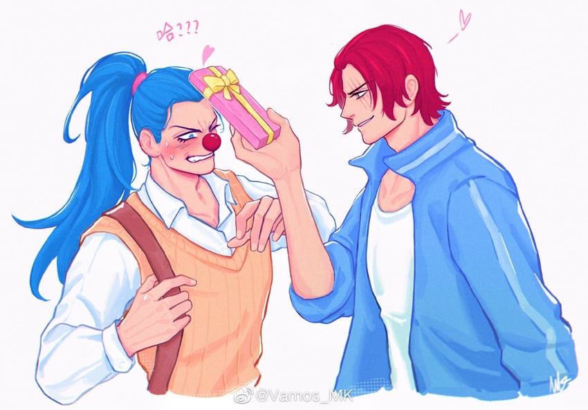 shanks and buggy the clown (one piece) drawn by vamos_mk