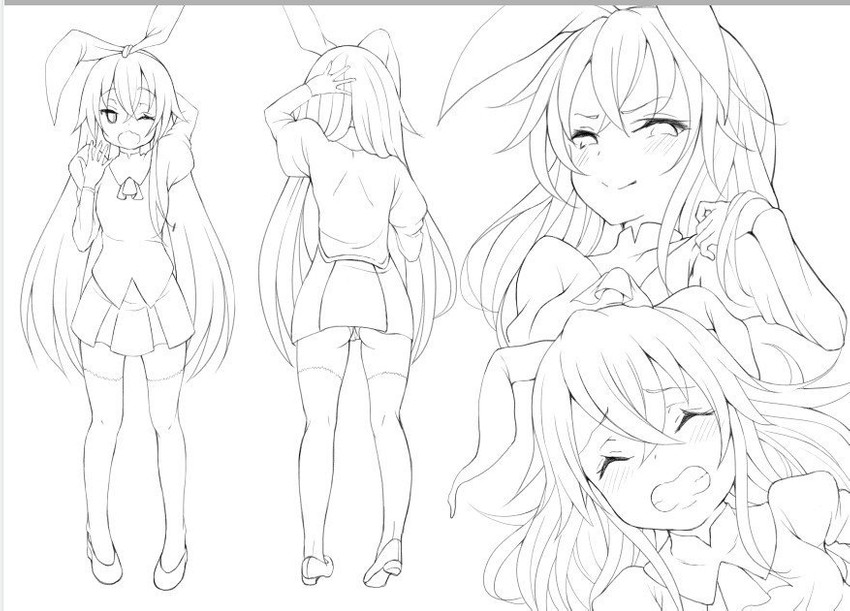 shimakaze and black delmo (kantai collection and 2 more) drawn by monaka_(kaichuu_shiruko)