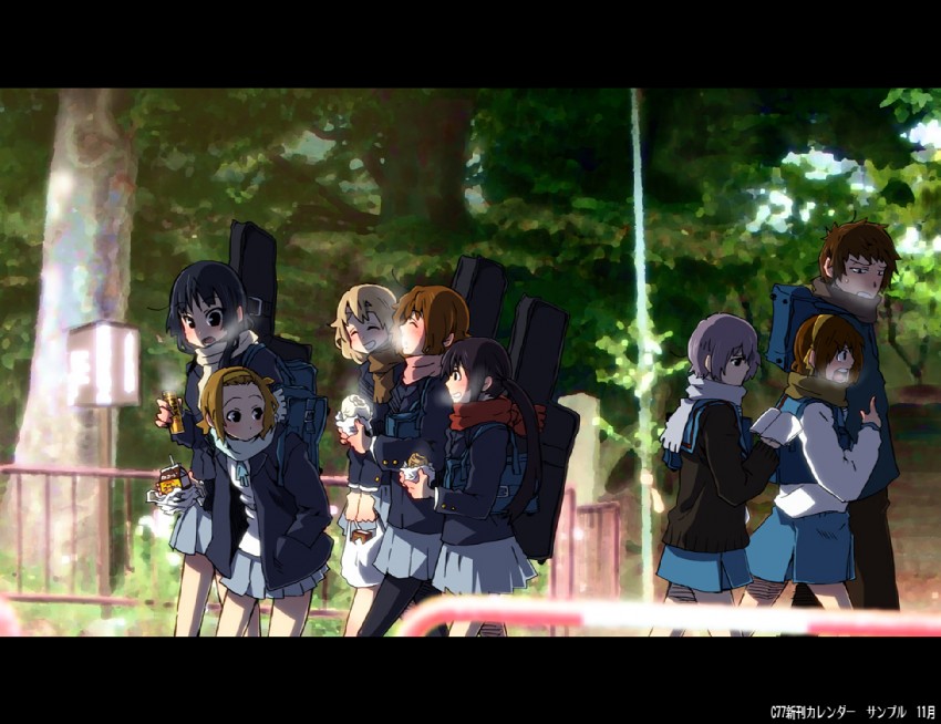 suzumiya haruhi, akiyama mio, nakano azusa, nagato yuki, hirasawa yui, and 3 more (k-on! and 2 more) drawn by takanashi_ringo