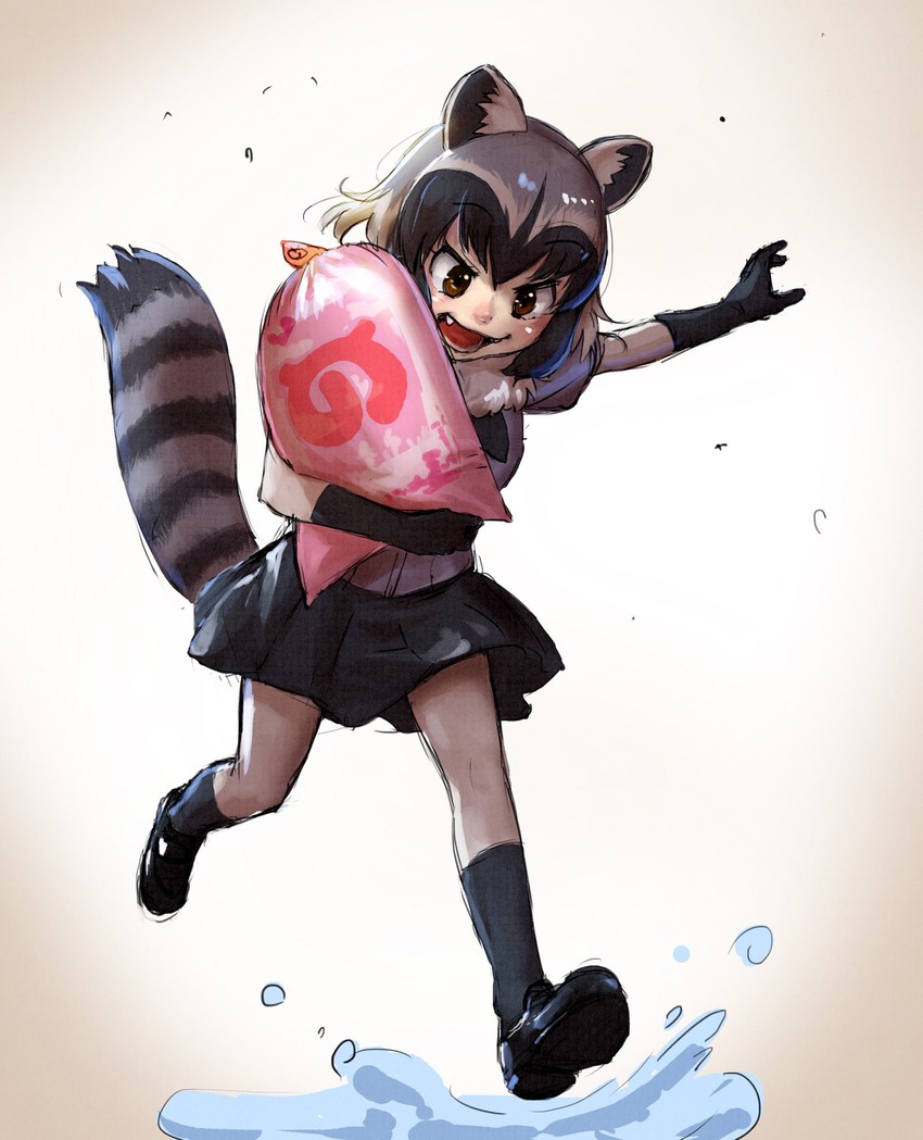 common raccoon (kemono friends) drawn by takami_masahiro