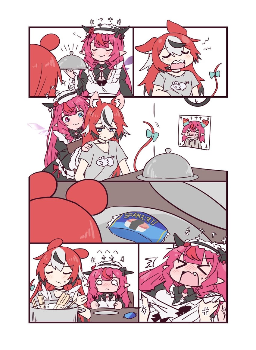 hakos baelz and irys (hololive and 1 more) drawn by ramphastostella