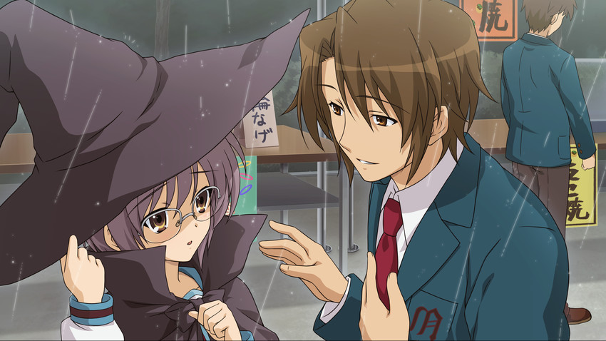 nagato yuki and koizumi itsuki (suzumiya haruhi no yuuutsu and 2 more)