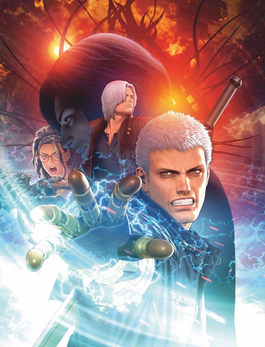 dante, nero, v, and nico (devil may cry and 1 more) drawn by mori_toshiaki