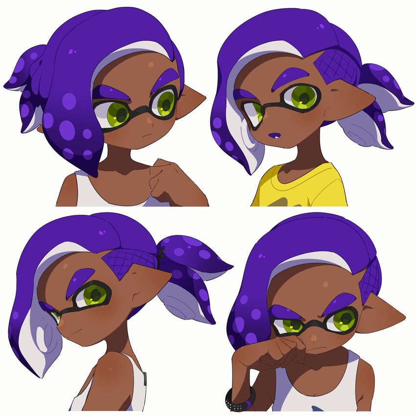 inkling player character and inkling boy (splatoon) drawn by surume01417