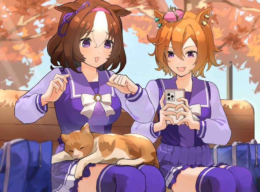 t.m. opera o, meisho doto, and meto (umamusume) drawn by tainy_y