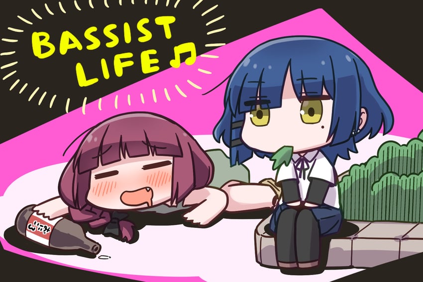 yamada ryo and hiroi kikuri (bocchi the rock!) drawn by serizawa_enono