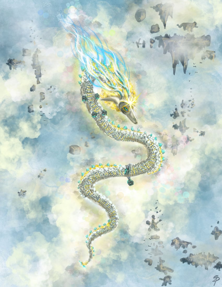 light dragon (the legend of zelda and 1 more) drawn by simmering_starfruit