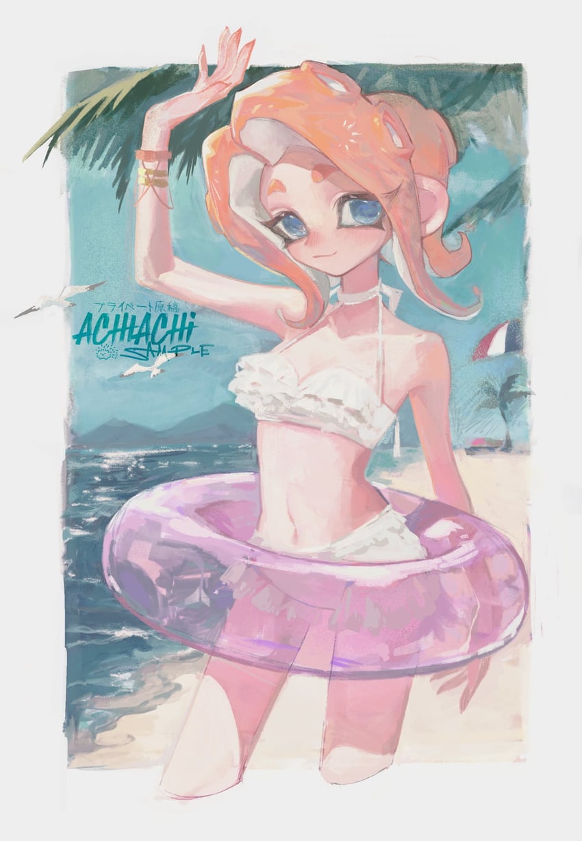 octoling player character and octoling girl (splatoon) drawn by cyrenaci