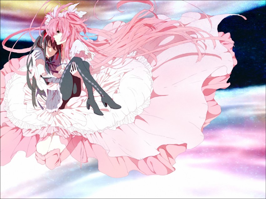 akemi homura, kaname madoka, and ultimate madoka (mahou shoujo madoka magica) drawn by amu_(ppxxxqq)