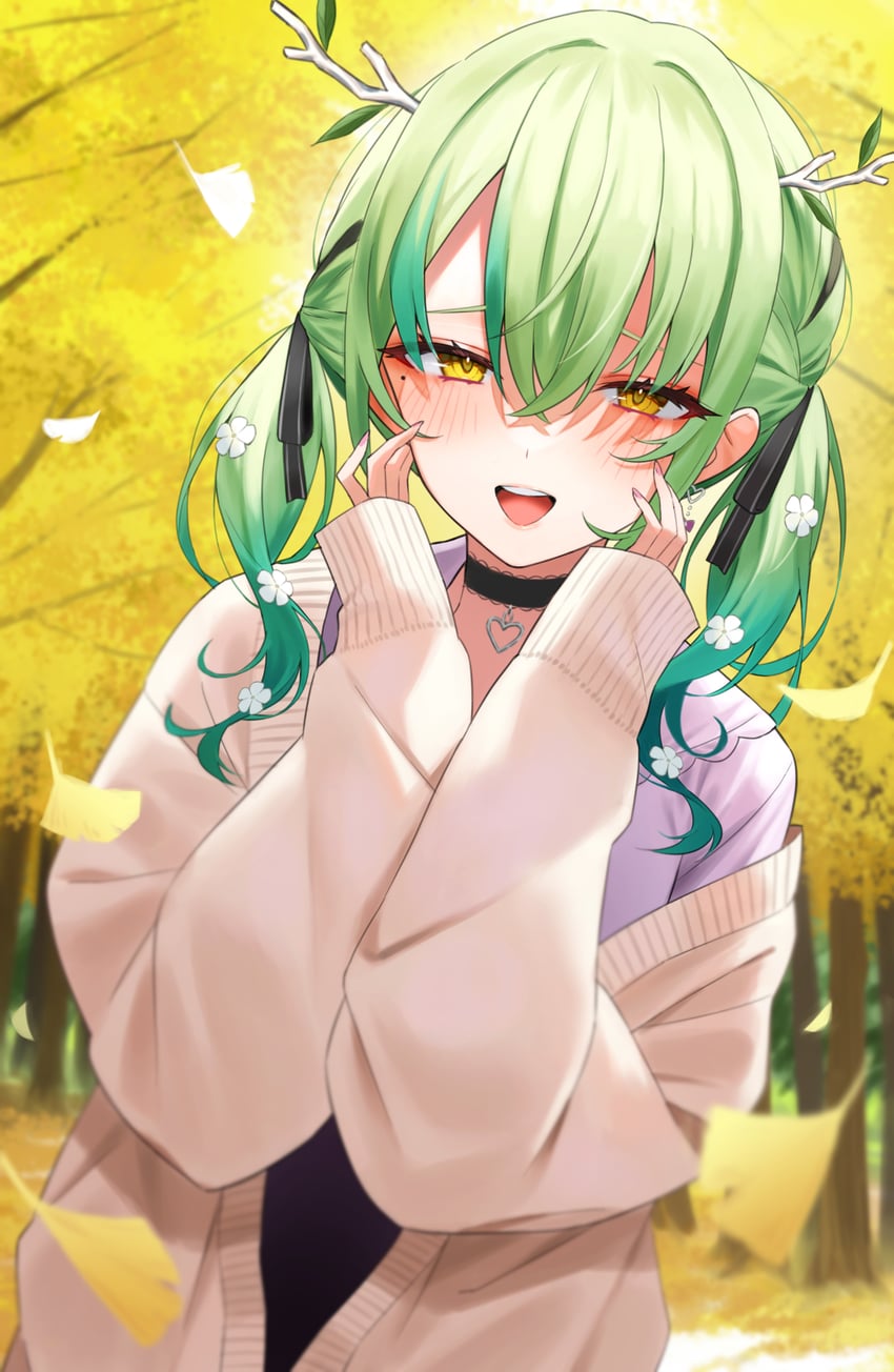ceres fauna (hololive and 1 more) drawn by aotake_iro