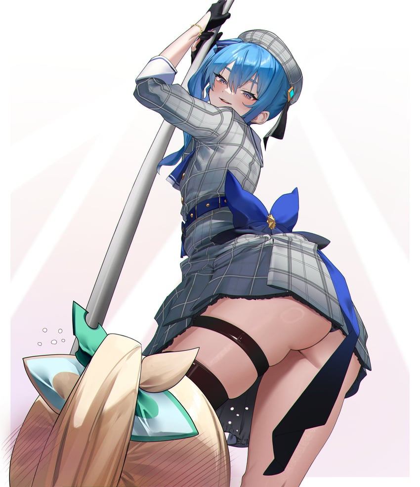 hoshimachi suisei and kazama iroha (hololive and 1 more) drawn by eredhen