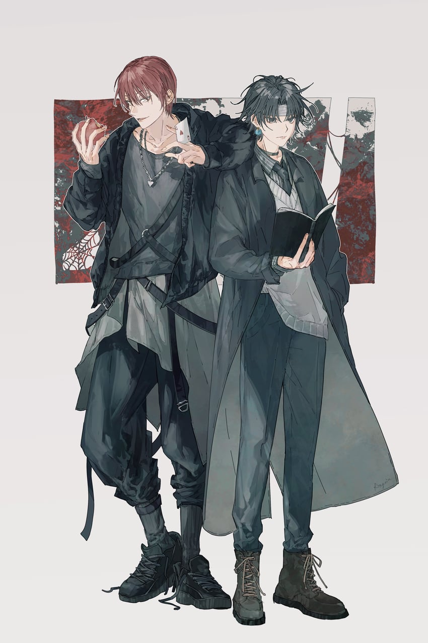 hisoka morow and chrollo lucilfer (hunter x hunter) drawn by ringein
