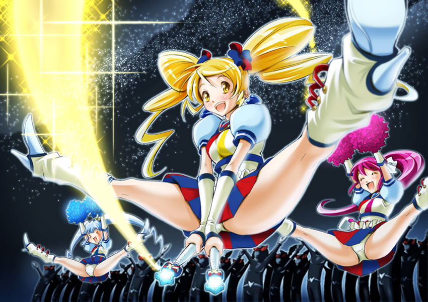 shirayuki hime, aino megumi, oomori yuuko, cure lovely, cure princess, and 2 more (precure and 1 more) drawn by sogabe_toshinori
