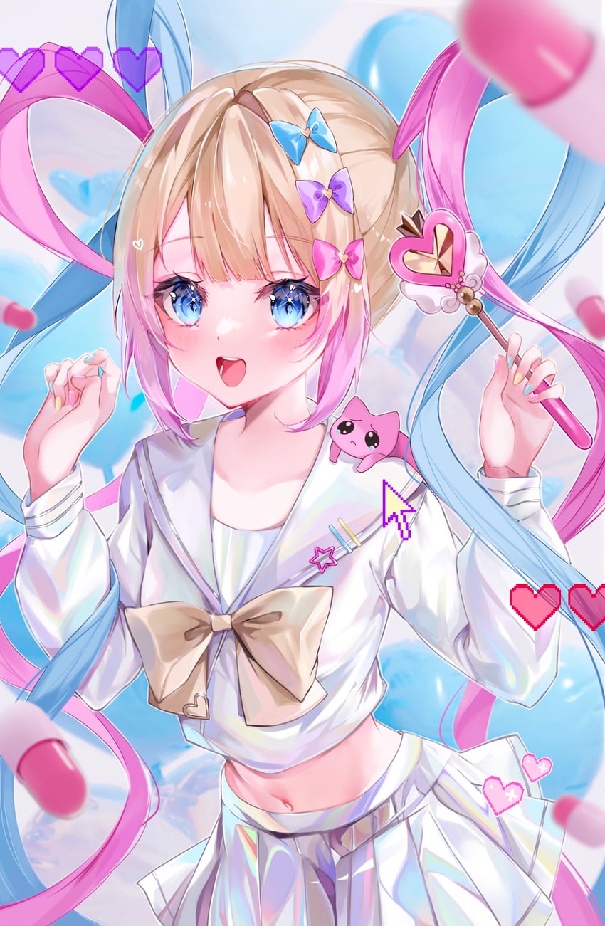chouzetsusaikawa tenshi-chan and pien cat (needy girl overdose) drawn by raika_(kaidayo)