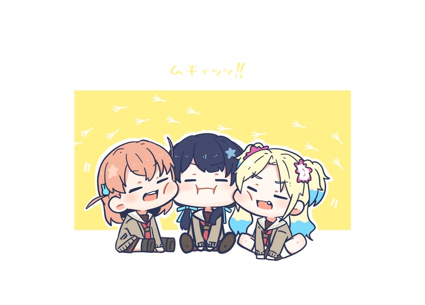hinoshita kaho, murano sayaka, and osawa rurino (love live! and 1 more) drawn by gentaro_(g_teall)
