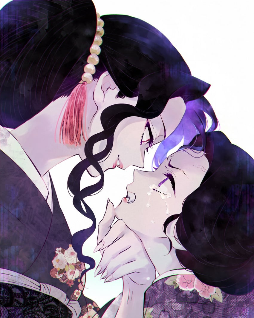 kibutsuji muzan and tamayo (kimetsu no yaiba) drawn by mintiaorion