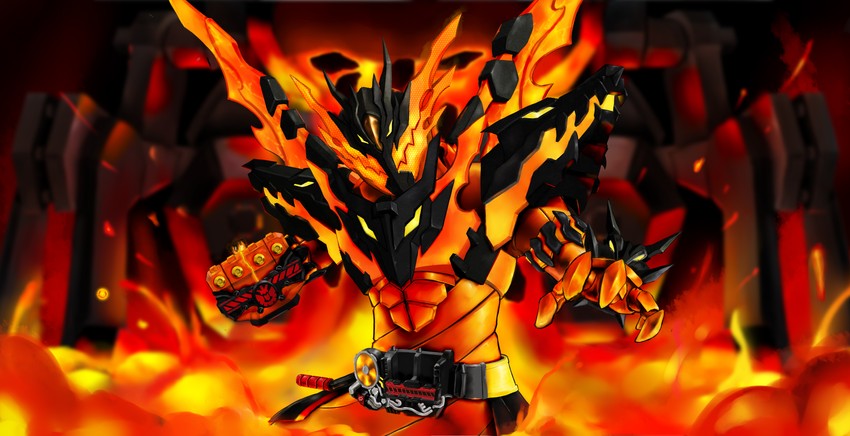 kamen rider cross-z and kamen rider cross-z magma (kamen rider and 1 more) drawn by xiniu_r&f_(lande_hua_hua)