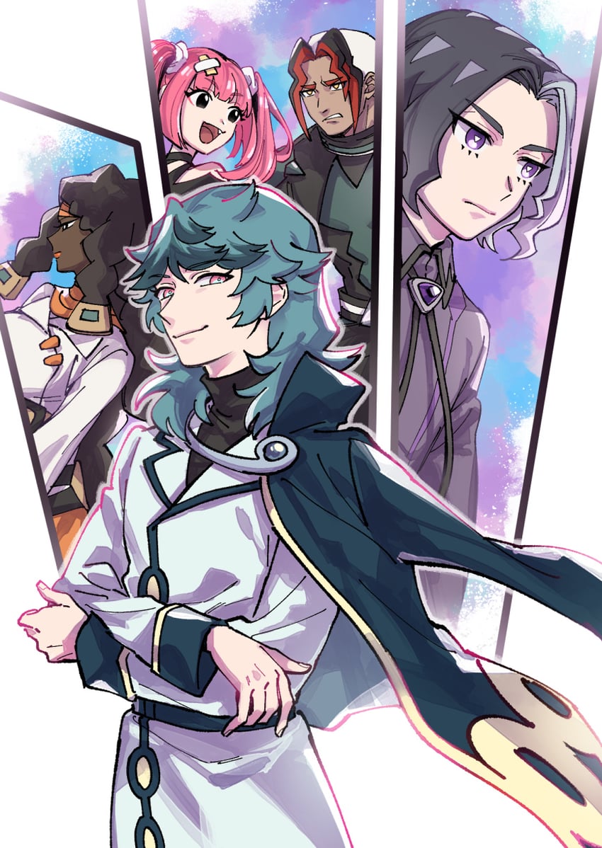 coral, amethio, spinel, sidian, and chalce (pokemon and 1 more) drawn by koromo_(seallllll)