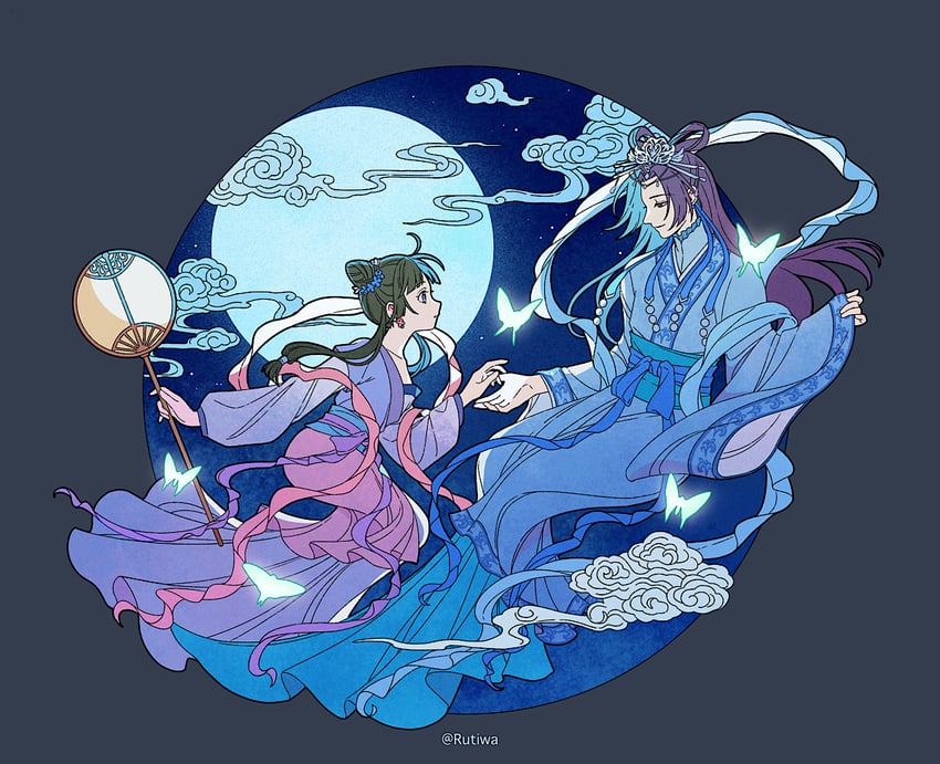 maomao and jinshi (kusuriya no hitorigoto) drawn by rutiwa