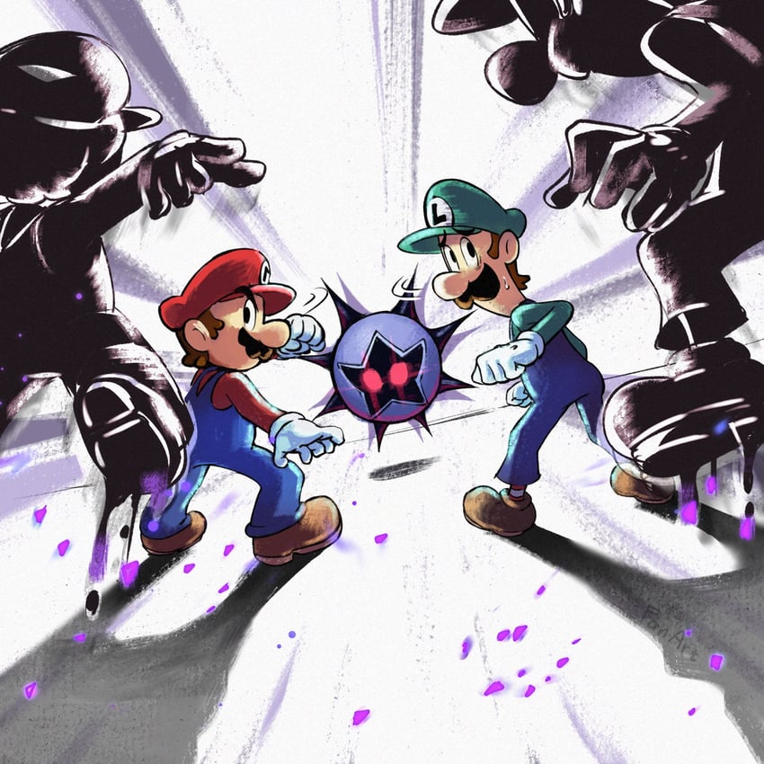 mario, luigi, and dark star (mario and 2 more) drawn by ya_mari_6363