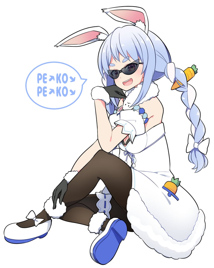 usada pekora and don-chan (hololive) drawn by akagi_(sk0127aho)