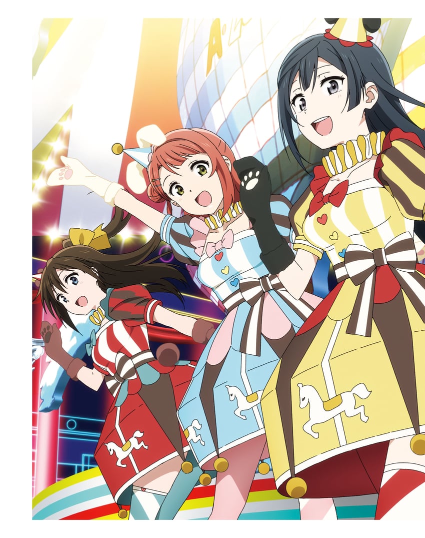 yuki setsuna, uehara ayumu, and osaka shizuku (love live! and 1 more) drawn by yokota_takumi